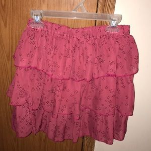 Mossimo pink ruffle skirt
